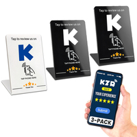 Cartes de visite numériques programmables en PVC, pour les réseaux sociaux Facebook, TikTok, Google Review, avec support NFC