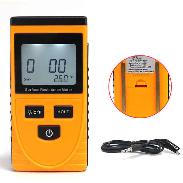GM3110 Portable Surface Resistance Meter Benetech Backlight Display Data Holding Function