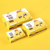 Contenedores de cartón de pollo frito desechables para llevar, tamaño personalizado al por mayor, cajas de papel para embalaje de alimentos