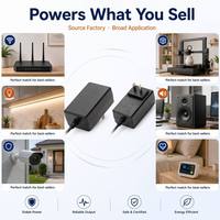 Adaptor Daya Bersertifikasi UL CE 36W 12V 3A AC DC Switching Power Supply Efisiensi Level VI dengan Colokan Dinding untuk Pasar Amerika Serikat dan Eropa