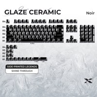 XVX Keycaps Pure White 120 touches, légendes gravées en haut, en céramique, pour claviers à interrupteurs magnétiques, idéal pour un cadeau