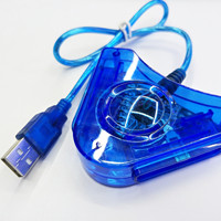 Adaptador USB Triangular de Doble Puerto para Control de PS2 a PS3/PC, Versión Nueva, Sin Necesidad de Controladores