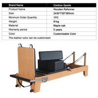 Accessoires de Pilates en bois de hêtre pour salle de classe, conformes à la norme EN ISO 20957, pour studio (réapprovisionnement)