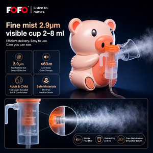 เครื่องพ่น<span class=keywords><strong>ยา</strong></span>แบบพกพาสำหรับเด็ก FOFO BC68005-PG <span class=keywords><strong>ดี</strong></span>ไซน์น่ารักรูปหมู ระดับ Class II ใช้กับคอมเพรสเซอร์ทางการแพทย์ สำหรับบรรเทาอาการหอบหืดในเด็ก ใช้ได้ทั้งที่บ้านและระหว่างเดินทาง - Product Image 5