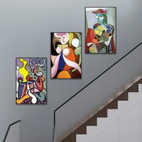 HAOWAI-Toile de Graffiti Murale avec Impression Abstraite de Figure et Portrait Peintures, Style Rétro, Personnalisée, Livraison Directe