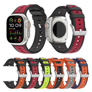 Bracelet de montre en silicone RYB Sport pour <span class=keywords><strong>Apple</strong></span> <span class=keywords><strong>Watch</strong></span> Ultra 2, bracelet de montre intelligente pour <span class=keywords><strong>Apple</strong></span> <span class=keywords><strong>Watch</strong></span> Series 10 9 8 <span class=keywords><strong>7</strong></span> 6 SE - Product Image 6
