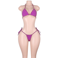 Tenues de danse exotiques de qualité supérieure, ensembles de bikinis brillants, costumes de danseuse de club pour adultes, vêtements de fête et de rave, directement de l'usine.