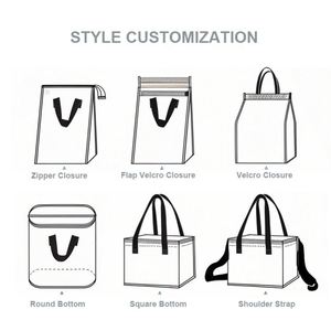 Custom Food Coffee Delivery Packaging Non-Woven Disposable Self-Adhesive Portable Orange Takeaway Cooler Bag - Product Image 6