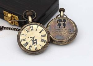Nuovo Orologio da Tasca in Ottone Stile Retrò con Ragazzo e Ragazza che si Baciano, con Scatola in <span class=keywords><strong>Legno</strong></span> - Product Image 5