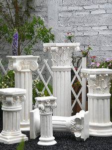 Soporte para Macetas de Estilo Europeo, de Óxido de Magnesio Blanco, Retro, con Forma de Columna Romana, Ecológico, Semielaborado, para Decoración de Jardín y Bodas - Product Image 2
