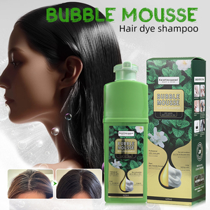 Shampoo Colorante Nero Naturale a Base di Erbe, Senza Ammoniaca, ad Azione Rapida, Copre i Capelli Grigi, Permanente - Product Image 3