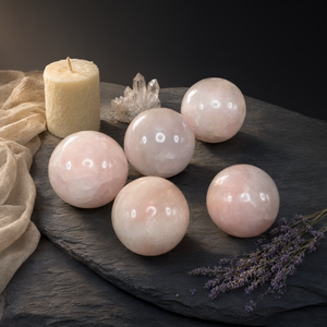 Sphère/boule de pierre de quartz rose naturelle incroyablement magnifique - Énergie/Reiki/Thérapie par cristaux - 2 pouces de diamètre et 200 g (0,44 lb) - UNIQUE - Product Image 3