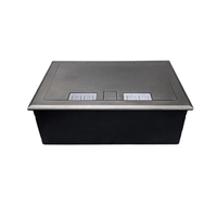 YEBOND ZDK-200 Prise de sol surélevée de type ouvert EU/UK/Allemagne universelle CAT6 RJ45 4 prises 10A CE Or/Argent