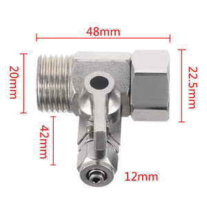 Válvula de Bola de Alta Presión con Rosca BSP de 1/2 Pulgada, Macho y Hembra, para Purificador de Agua de Entrada - Product Image 3