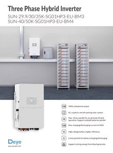 Inversores Solares Híbridos Trifásicos de Alto Voltaje Deye 2026, SUN-30K-SG02HP3-EU-AM3 con Sistema de Inversor Solar, Stock en la UE - Product Image 4