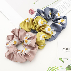 PT074A Cintas elásticas accesorios cabello impreso flores scrunchie de <span class=keywords><strong>moda</strong></span> para mujer venta al por mayor - Product Image 2