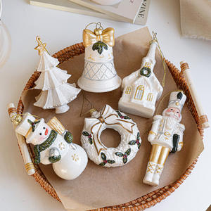 Pendentifs de Noël en plastique en gros, Père Noël, bonhomme de neige, flocon de neige, <span class=keywords><strong>casse</strong></span>-<span class=keywords><strong>noisette</strong></span>, décorations suspendues pour les fêtes de Noël - Product Image 2