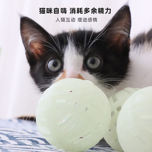 ลูกบอลของเล่นแมวพลาสติกแบบมีไฟ สำหรับตกแต่งบ้านสัตว์เลี้ยง - Product Image 2