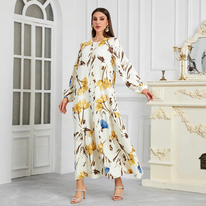 Vestidos Fábrica Venta caliente Cross Border Musulmán Oriente Medio Moda Vestidos de mujer Dubai Turquía Casual Ladies Robe Drees - Product Image 4