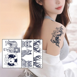 Autocollant de <span class=keywords><strong>tatouage</strong></span> temporaire semi permanent motif mignon tigre lion cerf <span class=keywords><strong>tortue</strong></span> requin lapin herba jus Jaguas autocollants de <span class=keywords><strong>tatouage</strong></span> - Product Image 1