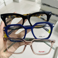 Monture de lunettes optiques unisexe en acétate, design tendance et varié, stock aléatoire, personnalisable avec logo client