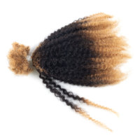 Harga pabrik kualitas tinggi rambut Afrika mengepang 27,1B,27 rambut manusia sambungan putar mikro Kinky dengan rambut manusia