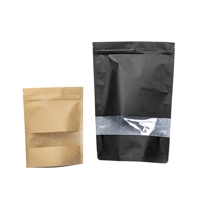 Sachet Doypack Personnalisé en Papier Kraft Imperméable avec Fenêtre, Imprimé par Gravure, Écologique, Qualité Alimentaire, Fermeture Ziploc pour Bonbons