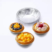 Plateau à tartelettes en aluminium écologique, jetable, mini moule à pâtisserie, plat en aluminium alimentaire avec couvercle en plastique PET