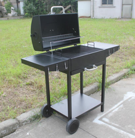 Vente chaude Fumeur Chariot Grill Bbq Fumeur En Plein Air Charbon De Bois Fumeur Pour Le Camping