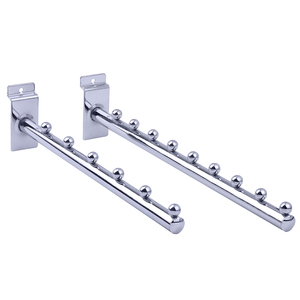 Crochets de mur à latte d'affichage en acier inoxydable durables avec perles Crochets suspendus de <span class=keywords><strong>diamètre</strong></span> de fil de 16mm pour élingue de supermarché - Product Image 4