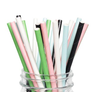 <b>Paper</b> Straws Solid Color White Black <b>Biodegradable</b> Disposable Party Use - Product Image 4