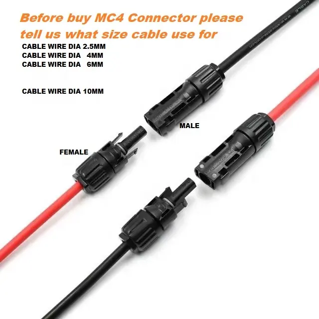 Water Pump Solar Type DC Power PV Panel Cable MC4 Connector