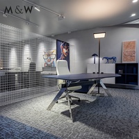 M & W Manager Table moderne Organisateur de bureau Meubles Directeur en métal Bureau de direction à 120 degrés