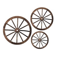 Décoration murale ronde vintage rustique en forme de roue de chariot en bois personnalisée pour la maison de style ferme