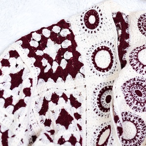Cardigan Bohème Vintage Décontracté Respirant en Crochet Floral pour <span class=keywords><strong>Femme</strong></span> avec Motif Creux - Product Image 4