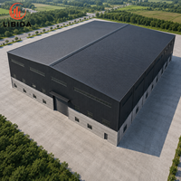 Atelier préfabriqué en acier à haute capacité de charge, résistant au vent et à la neige, grande construction d'entrepôt industriel