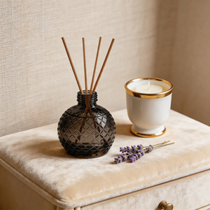 Luxury Diamond Pattern Glass <b>Reed</b> <b>Diffuser</b> Set With Premium Gift Box <b>For</b> Modern Home Decor Wholesale Private Label Premium - Product Image 4