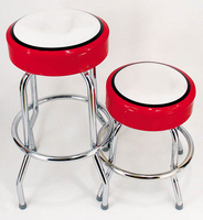 Tabouret de travail pivotant à 360 degrés en acier avec siège personnalisé, capacité de 300 lb, tabouret de bar pivotant chromé, tabouret de guitare sur mesure