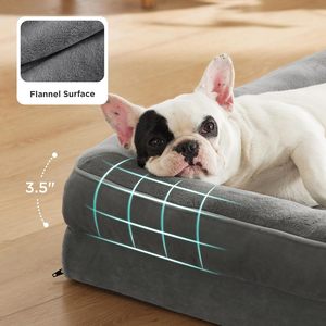 Coussin orthopédique de luxe personnalisé en mousse pour chien, avec housse amovible et lavable, vente en gros - Product Image 3