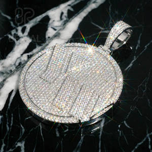 Custom Vvs Moissanite <b>Name</b> Pendant Men Hip Hop Style Iced Out Diamond 3D Letter <b>Chain</b> Pendant Fine Jewelry - Product Image 1