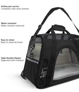 Transporteurs à côtés souples pour petits chats et chiens de taille moyenne Voyage en <span class=keywords><strong>avion</strong></span> à bord sous le siège Sac de transport pour animaux de compagnie - Product Image 2