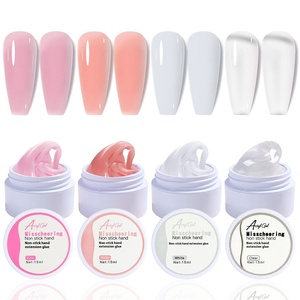 Gel de construction pour ongles 21 couleurs, solide, non collant, sans papier, pour modelage manuel, longue durée, construction rapide, adhésif en bouteille - Product Image 2