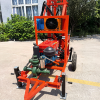 Perforadora Portátil DQ para Construcción, Profundidad Máx. 200m, 22HP, Motor Diésel, Caja de Cambios, Rodamientos, Perforación de Pozos de Agua, Fácil de Operar