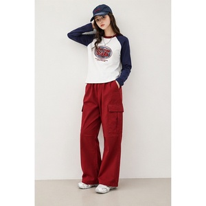 Conjunto de Camiseta con Estampado de Letras y Pantalones Cargo para Niñas MZJ, Ropa Deportiva Casual para Adolescentes, con Logotipo, Spandex/Algodón - Product Image 6