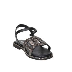 Valleverde Women's <b>Flat</b> Sandal Black 37 Rhinestone <b>Straps</b> <b>Ankle</b> <b>Strap</b> - Product Image 4