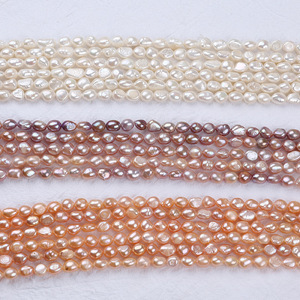 Perlas de Agua Dulce Naturales de Zhuji de 8-9 mm, Perlas Barrocas Sueltas Semiterminadas con Doble Cara Brillante para DIY, Venta al por Mayor - Product Image 1