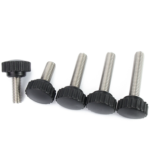 M4 M6 M8 Head Handle <strong>Screw</strong> Knurled Rubber Plastic Head Thumb <strong>Screw</strong> 10mm 12mm <strong>20mm</strong> 25mm 40mm 50mm Tightening Bolt - Product Image 1