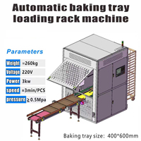 Machine de rangement de plateaux entièrement automatique en acier inoxydable pour ligne de cuisson alimentaire, pâtisserie, biscuits et gâteaux
