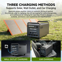 Estación de Energía Solar Portátil de 3000 Wh, LiFePO4, 3000 W, para Acampar al Aire Libre, Autocaravanas, Emergencias en el Hogar, Generador de Respaldo con Carga de CA para Automóvil de 110 V y 220 V