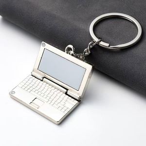 Fun Mini Metal Laptop-Shaped Keychain Unique Tech <b>Accessory</b> Portable <b>Computer</b> Miniature Model Gadget Gift Novelty Item - Product Image 3